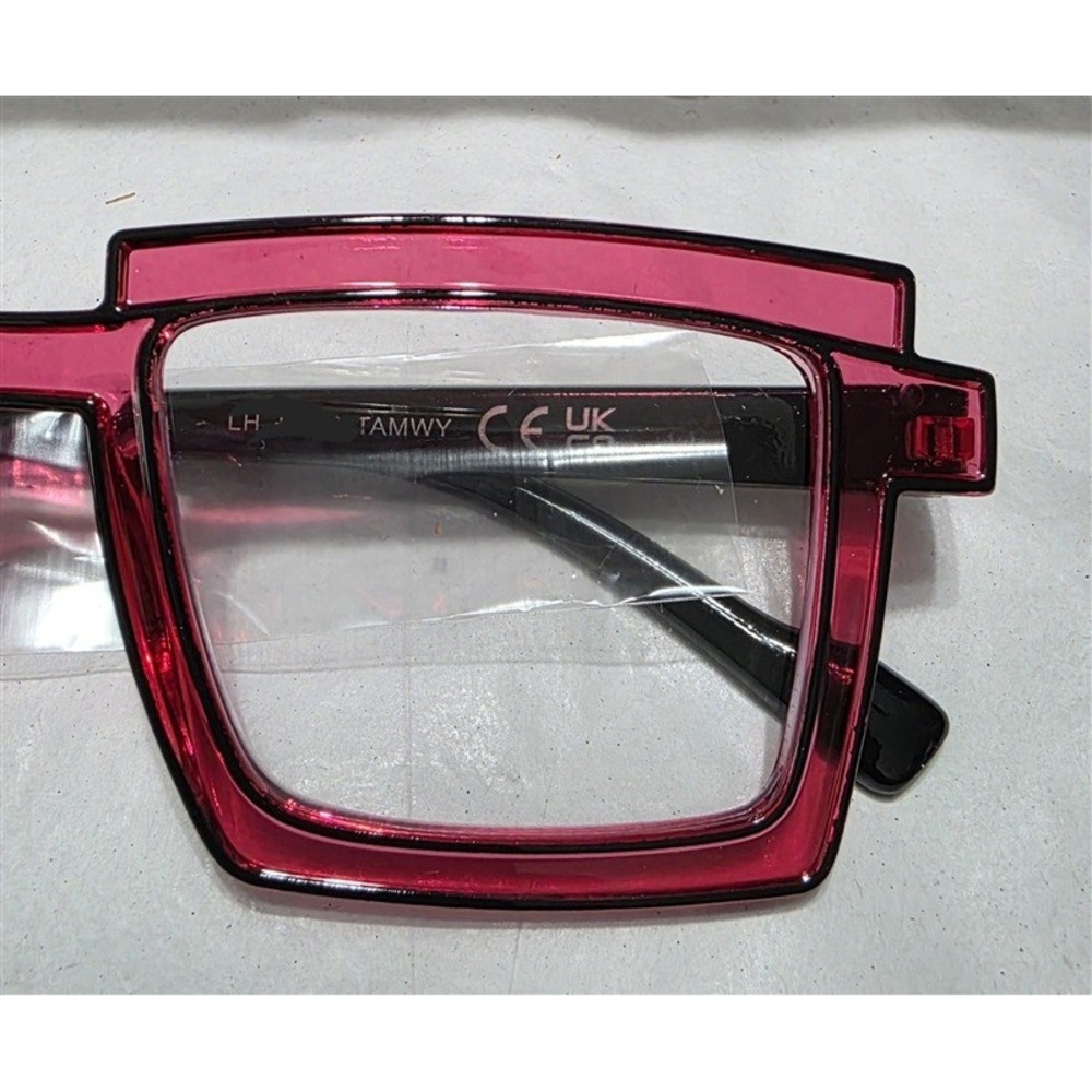 NWT EyeKepper 2.5 Red Square Cartoon Outline Readers Reading Glasses 135646